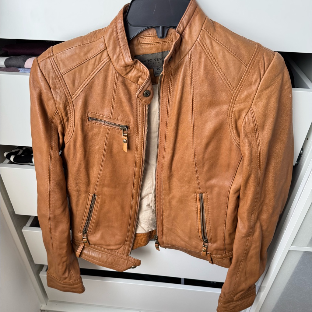 Marc New York Light Brown Leather Jacket